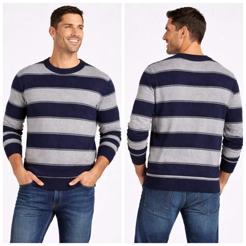 NWT Sonoma Life + Style Striped Crewneck Sweater | Men’s XL